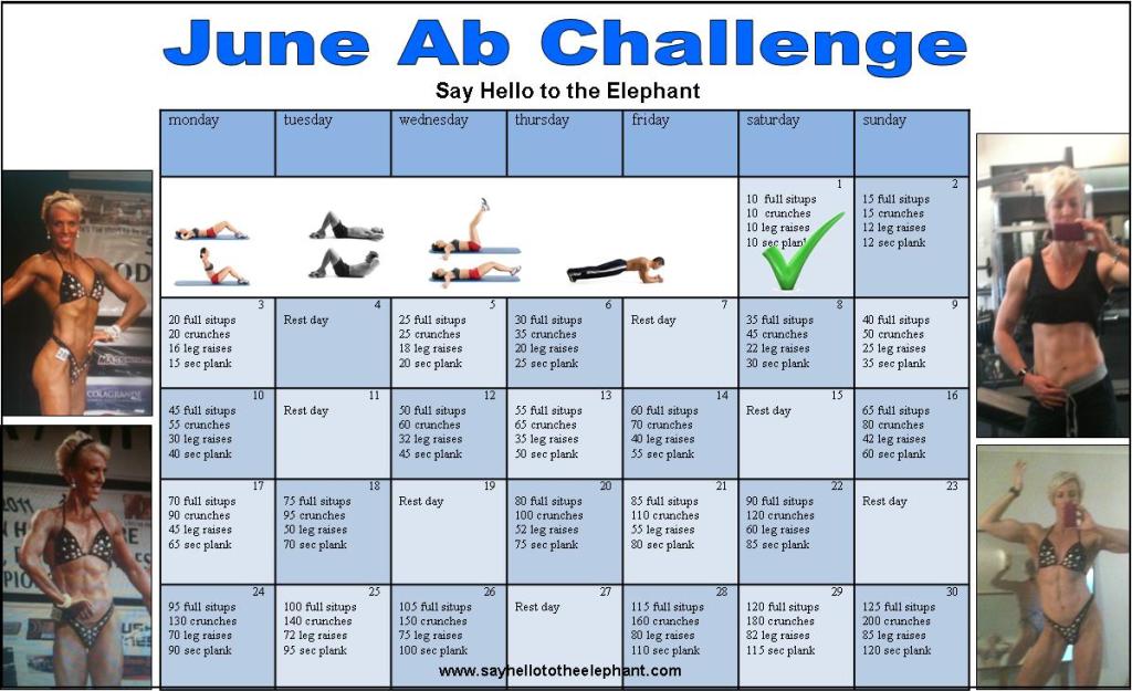 Hello Abs : An Ab Challenge for&nbsp;June