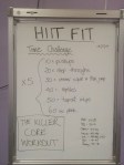 killer core workout challenge board